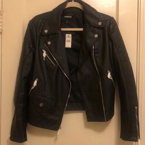 NWT Faux Leather Moto Jacket